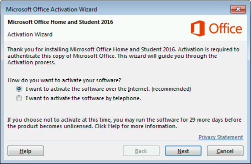Microsoft Office 365 Product Key Activation